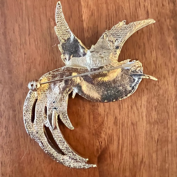 Vintage Enamel Bird Brooch - Picture 5 of 6